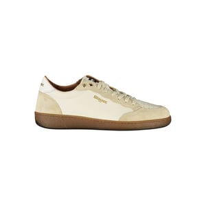 Blauer Witte Leren Heren Sneakers