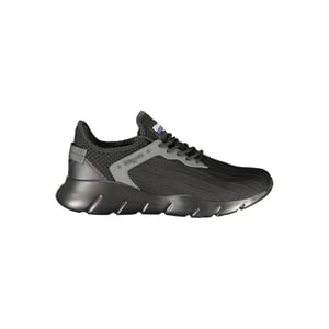 Blauer Zwarte Polyester Heren Sneakers