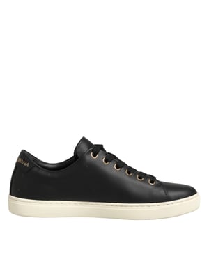 Dolce & Gabbana Zwarte Leren Heilige Hart Sneakers Schoenen