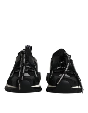Dolce & Gabbana Zwart Witte Logo Sorrento Heren Sneakers Schoenen