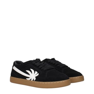 Palm Angels Zwarte Leren Low Top Sneakers