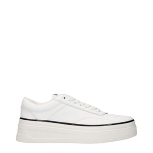 Jil Sander Vita Läder Plattform Sneakers