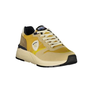 Blauer Beige Polyester Sneakers