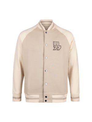 Luke 1977 Junior Kansas Varsity Jacket in Stone