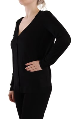 Langarm V-hals Cardigan