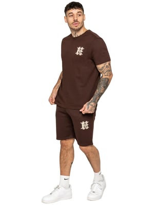 Enzo Milano | Heren Applique Embleem T-Shirt & Shorts Set