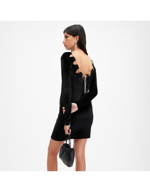 AllSaints Regina velvet mini dress