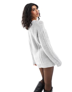 Cotton On cable sweater dress in grey