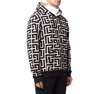 Balmain Monogram Hooded Sweatshirt