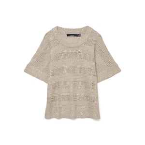 Vero Moda Vmleilani stripe ss o-neck pullover zand