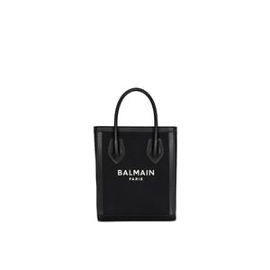 Balmain läderklädd canvasväska