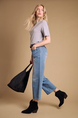 Amber Real Suede Western Ankle Boots