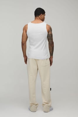 Basic Muscle Fit Ribbed Vest