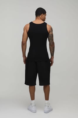 Basic Muscle Fit Ribbed Vest