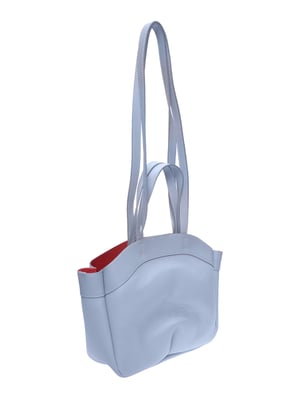 Anna Luchini Turquoise Rundleer Tas