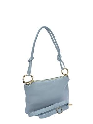 Anna Luchini Turquoise Rundleer Tas