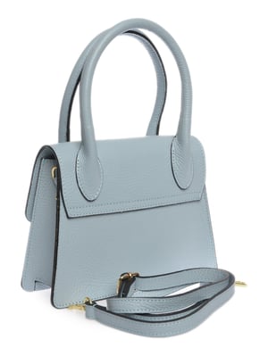Luisa Vannini Turquoise Rundleer Tas