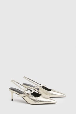 Buckle Strap Slingback Court Heels