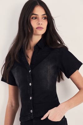 The Sculpted Denim Shirt