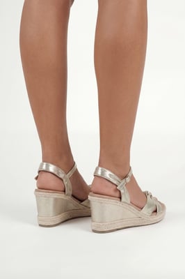Wide Fit Jada Soft Knot Espadrille High Wedge Sandals
