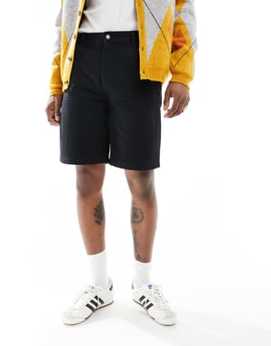 Dickies duck canvas chap shorts in washed black