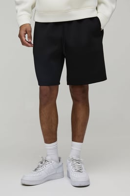 Relaxed Fit Bonded Scuba Mid Length Shorts