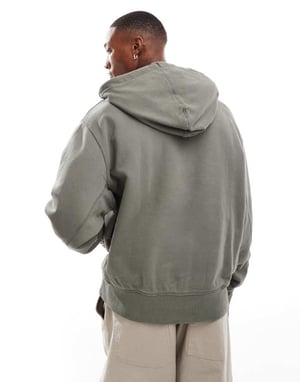 Tommy Jeans tonal linear logo hoodie in washed khaki