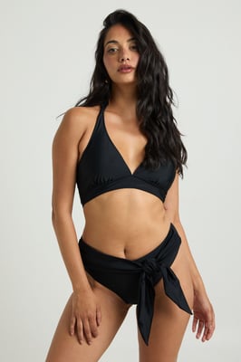 Tummy Control Wrap Detail High Waist Bikini Bottom