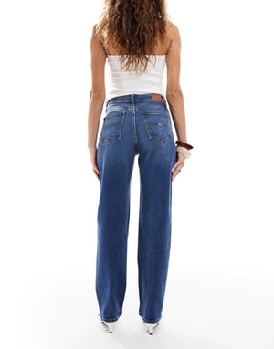 Tommy Jeans Izzie high rise slim straight jeans in dark wash