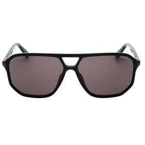 Guess Shiny Black Framed Smoke Lensed Sunglasses