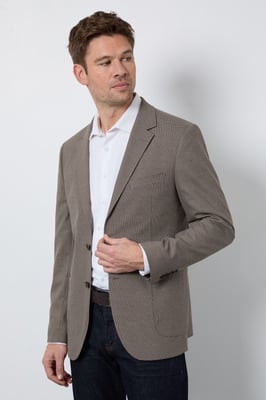Brown Heritage Check Patch Pocket Tailored Fit Blazer