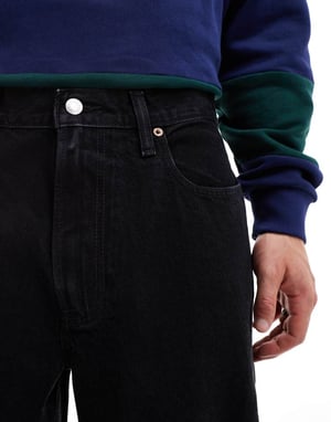 Abercrombie & Fitch ultra baggy jeans in black