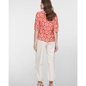 Geisha jeans balloon linen mix 61011-10 718 raw linnen mix