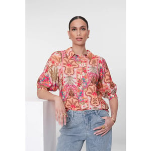 Geisha 63192-20 420 blouse pink/cherry red