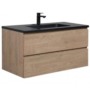 Badplaats Badkamermeubel set angela 100 cm – kastanje – badmeubel met