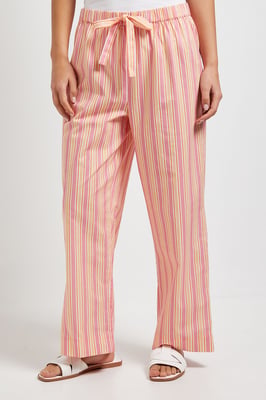 Petite Elasticated Waist Wide Leg Printed Trouser