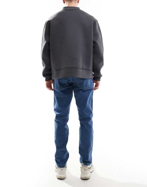 Farah elm slim jeans in midwash blue