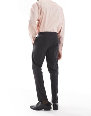 ASOS DESIGN slim suit trousers in charcoal