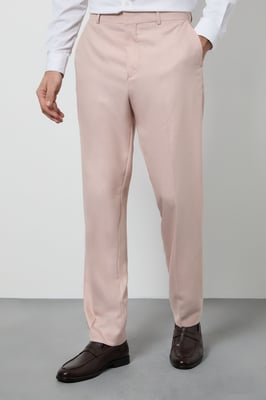 Light Pink Slim Fit Suit Trousers