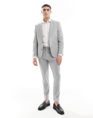 ASOS DESIGN skinny suit trousers in grey