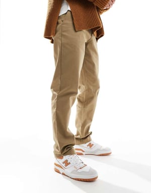 Farah Norwood regular fit workwear chino trousers in beige