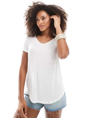 Hollister logo detail relaxed t-shirt in white