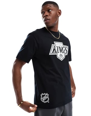 ONLY & SONS relaxed fit t-shirt with LA Kings print in black