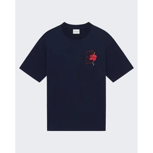 Drole De Monsieur Heren t-shirt d hibiscus brodée