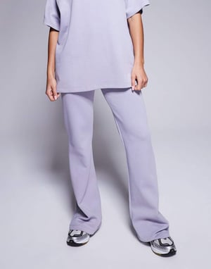 ASOS DESIGN co-ord interlock flared jogger in grey