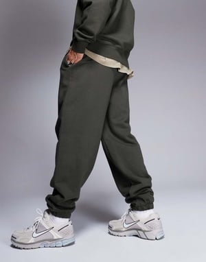 ASOS DESIGN premium heavyweight oversized joggers 400gsm in khaki