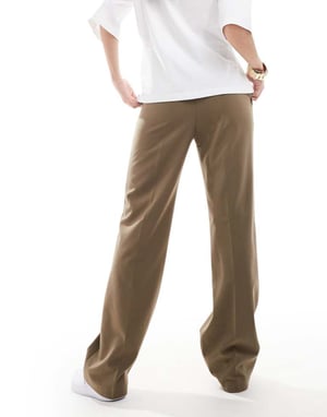 ASOS DESIGN tailored slim straight trousers in olive