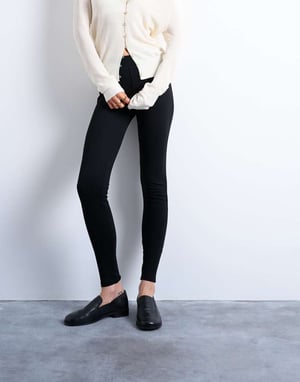 Topshop full length heavy weight legging in black