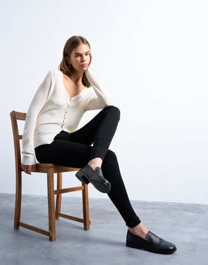 Topshop full length heavy weight legging in black