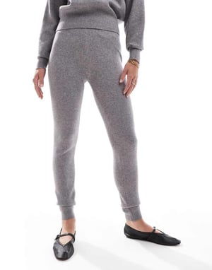 ASOS DESIGN knitted legging co-ord in grey
